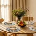 thumbnail image 3 of Round Placemats Palm Leaves 15 inch Set of 6 Table Mats for Dining Table Rustic Summer Tropical Plants Heat Resistant Non-Slip Kitchen & Home Decorative Place Mat Set, 3 of 8
