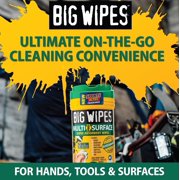 Big Wipes Heavy Duty Multi-Surface Cleaning Wipes, Pre-Moistened Cloths for Hands, Tools, and Surfaces, 80 Count Canister