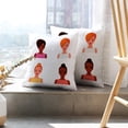 thumbnail image 6 of LALILO Throw Pillow Covers Girls Various Avatar Character Hair Afro Cushion Cover 18" x 18", 2 Pack, 6 of 6