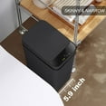 thumbnail image 3 of 2 Pack - Skinny Trash Bin Sensor Motion 2.5 Gallon Touchless Bathroom Trash Can - Smart Trash Can with Lid - Electric, Narrow, Plastic, Auto Open - Small Slim Automatic Garbage Can (Black), 3 of 7