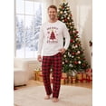 thumbnail image 4 of Christmas Family Pajamas Matching Set Long Sleeve Tops and Plaid Pants Set, 4 of 10