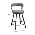 thumbnail image 5 of Pemberly Row Metal Counter Height Swivel Stools in Dark Gray (Set of 2), 5 of 5