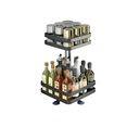 thumbnail image 1 of Estante Cuadrado Ajustable Giratorio De Cocina Con 2 Niveles Xtellae negro, 1 of 4