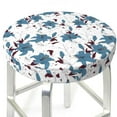 thumbnail image 3 of Kdxio Lilies Flowers Print Stool Covers Round,Stretch Round Bar Stool Covers Washable Bar Stool Cushion Slipcover for 12-15 Inch Chair, 3 of 7