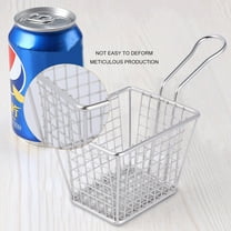 LOLIPPYY Stainless Steel Deep Fryer Basket with Handle: Versatile Cooking and Serving Strainer for Pot, Mini Fish Fryer, and Food Drain