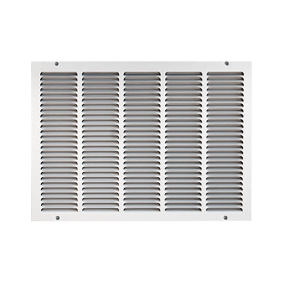 20x12 Soft White Return Air Grille (Stamped from Cold Roll Steel) - Shoemaker 1050