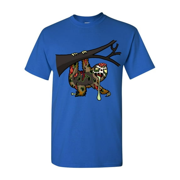 Zombie Sloth Undead Animals Adult DT T-Shirt Tee