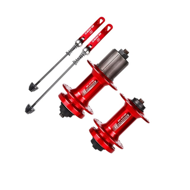 tamizeot 32 Holes Front Rear 7/8/9/10/11/ Speed Hubs for Mountain Bike Black Back Red Set 100mm 135mm