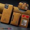 thumbnail image 5 of Detachable Back Cover For iPhone 15 Pro Max 15 Plus 15 Pro Wallet Case with Card Holder Magnetic For iPhone 15 Pro Max 15 14 13 Pro Max Mini XS XR 7 /8 Plus SE 2020 Leather Phone Cases, 5 of 8