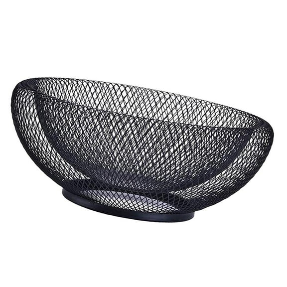 YWMJZEU Countertop Fruit Basket Holder & Decorative Bowl for Fruit, Vegetables, Snacks, Black
