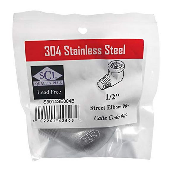Conexión para manguera Smith Cooper Elbow 90° 1/2" SS