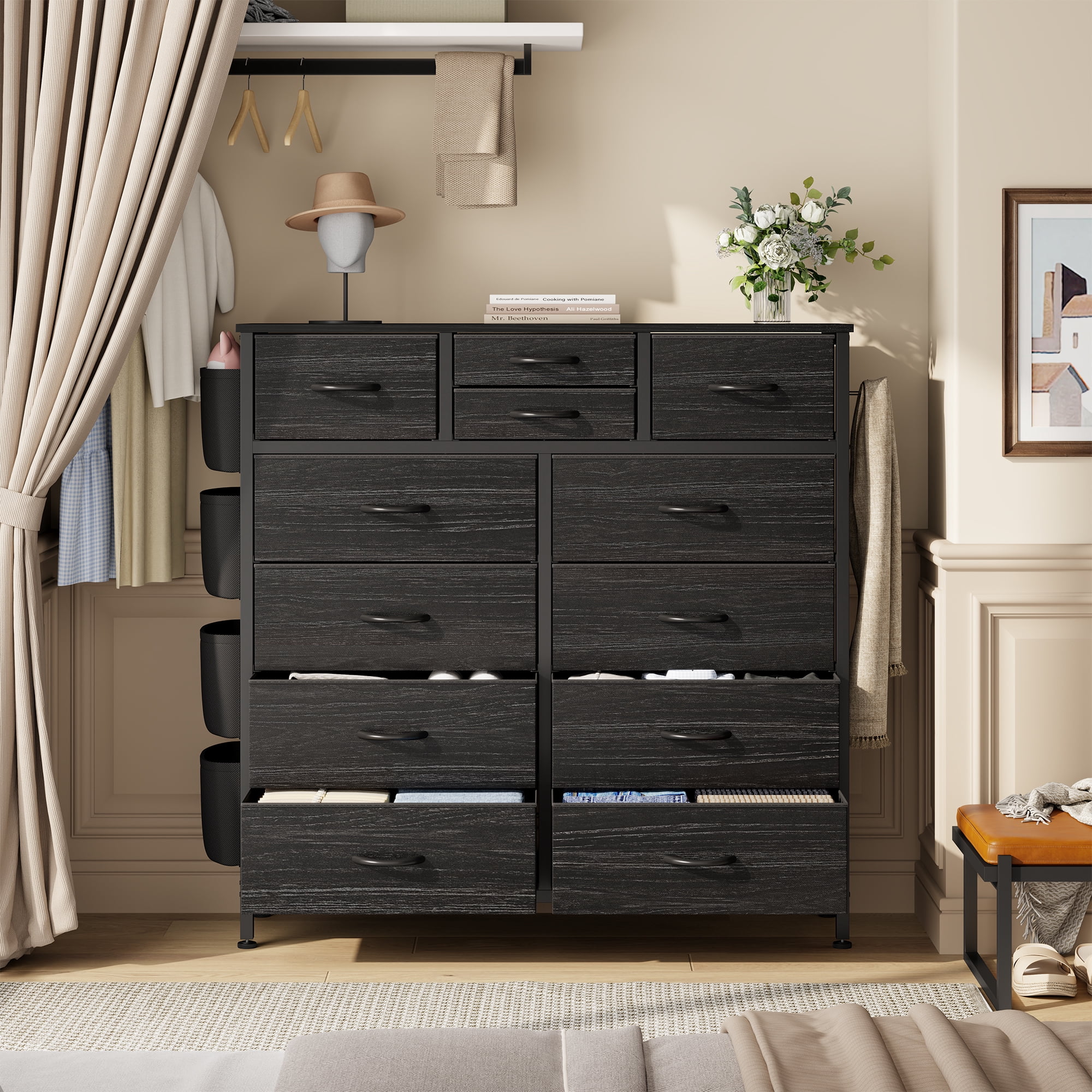 LainTene Fabric Dresser with 12 Drawers Dresser for Bedroom Chests