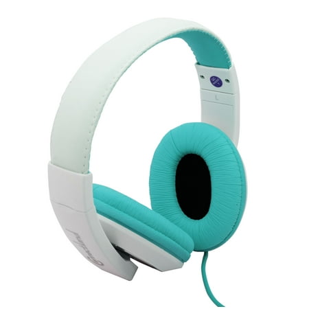 Over The Ear Stereo Kids Mobile Wired Headphone with in-Line Microphone Headphone White (Best Headphones With Microphone For Computer)