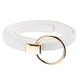 thumbnail image 1 of Cinturón de la mujer Cinturón Flaco de cinturo Elástica Ajustable de material cuero PU Simple de Moda para Mujer - , se describe Blanco Magideal Cinturón de la mujer, 1 of 7