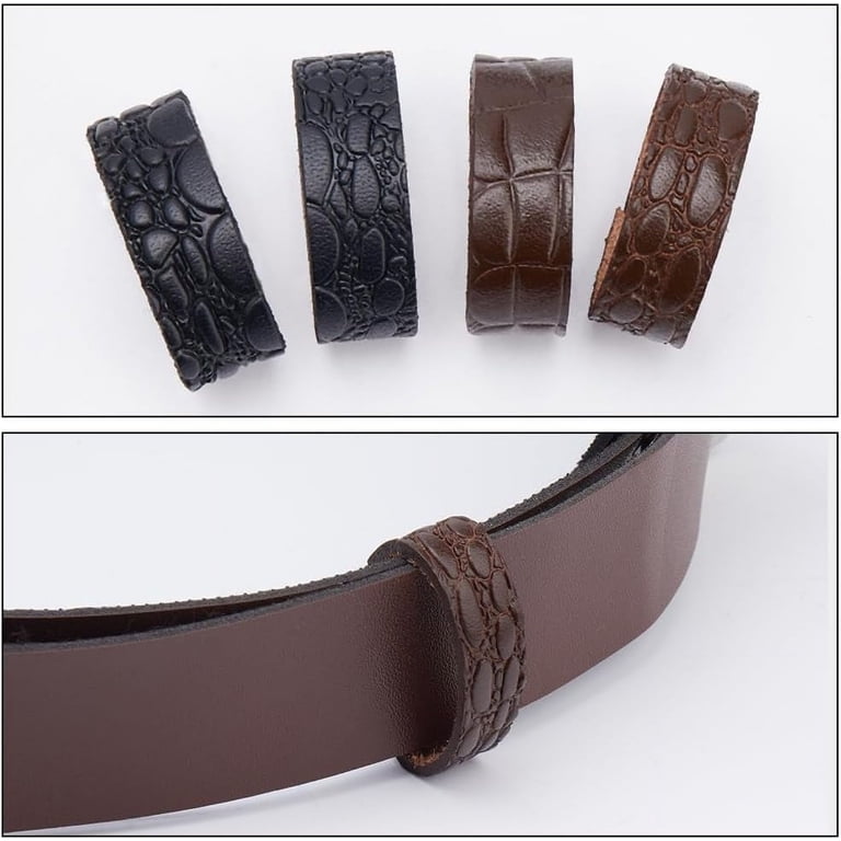 12Pcs 2 Colors Cowhide Belt Loop Keeper Leather Belt End  display picture 2