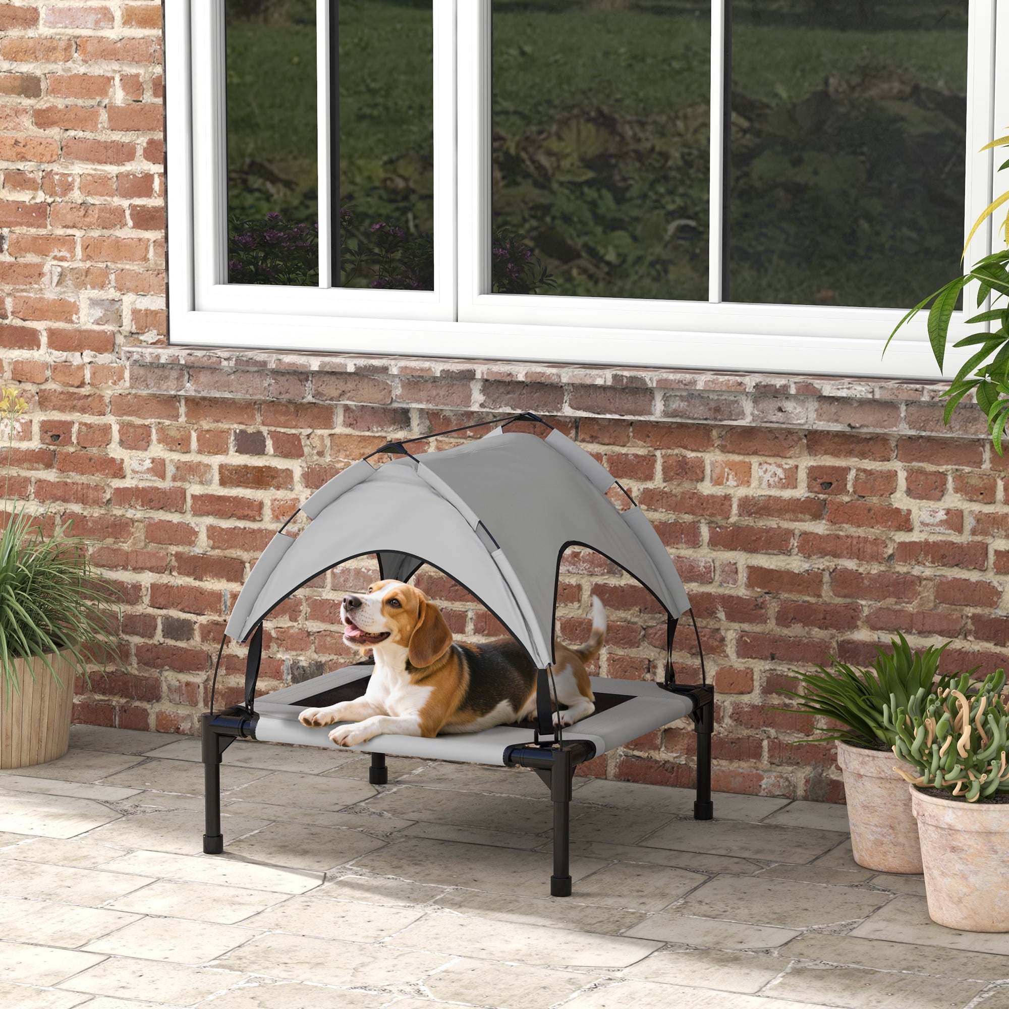 Elevated Dog Bed, Outdoor Pet Bed for Camping, Portable Raised Pet Cot with Washable Breathable Mesh, for Indoor Outdoor