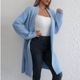 thumbnail image 4 of hotojiny Womens Long Cardigan Sweaters Fall Casual Loose Knit Cardigans Long Sleeve Open Front Coat Outerwear with Pockets, 4 of 6