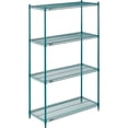 thumbnail image 4 of Nexel 4 Shelf Poly-Green Wire Shelving Unit Starter 36""W x 14""D x 74""H, 4 of 7