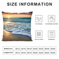 thumbnail image 5 of Chilfamy Sunset Waves Fashion Style Dirt-Resistant Throw Pillow Covers for Couch Sofa Bed Living Room Bedroom Zipper Closure 1PC 22x22in, 5 of 5
