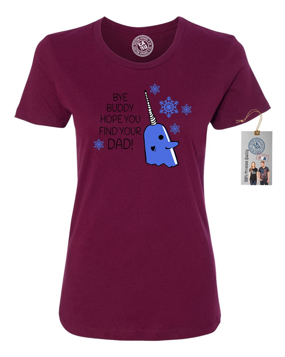 Custom Apparel R Us Elf Narwal Buddy Find Your Dad Girls Boys Long Sleeve
