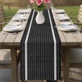 thumbnail image 5 of Black Striped Table Runner 36 Inches Long, Kitchen Dining Table Decoration, Farmhouse Modern Vertical Lines Coffee Tablerunner Dress Scarves Farmhouse Décor for Party, Holiday, 13 x 36, 5 of 9