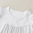 thumbnail image 6 of CHEEREAM Nightgown Dress For Girls Pleated Summer Short Sleeve Ruffle Hem Swing Mini Dresses for Kids Bowtie Decorated Daily Wear, 6 of 8