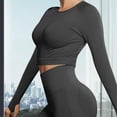 thumbnail image 4 of Camiseta de yoga para mujer, suave, ligera, deportiva, muy elástica, moderna. L, 4 of 9