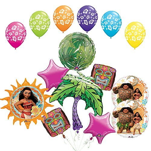 Moana & Maui Latex Balloons Girl Birthday Decoration Party Favor Supplies ~ 25ct 
