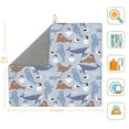 thumbnail image 3 of Honeii Seal Fox Seagull Whales for Dish Drying Mat for Kitchen Counter, Non-slip Rubber Backed, Hide Stain Kitchen Super Absorbent Draining Mat, Dish Rack Pad, 3 of 8