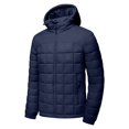 thumbnail image 5 of Atkumj Plus Size Puffer Jackets for Men Casual Solid Color Long Sleeve Winter Jackets Fashion Warm Hooded Full Zip Winter Coats L, 5 of 9