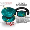 thumbnail image 2 of Decal Style Vinyl Skin Wrap 3 Pack for PopSockets Bokeh Music Neon Teal (POPSOCKET NOT INCLUDED) by WraptorSkinz, 2 of 3