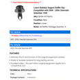 thumbnail image 2 of Lower Radiator Support Baffle Clip - Compatible with 2000 - 2006 Chevy Suburban 1500 2001 2002 2003 2004 2005, 2 of 2