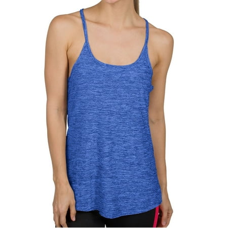 NEW Blue Women's Size XL Space Dyed Racerback Active Top