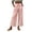 Pink, variant on ShomPort Womens Boho Palazzo Pants Eyelet Hem Wide Leg Drawstring Casual Trendy Ankle Length Palazzo Pants Travel