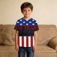 thumbnail image 2 of 250th Anniversary Usa Shirt Kids Crewneck Pullover Casual Short Sleeve Graphic Tees 4th of July Shirts for Boys Girls Daily Wear, 2 of 5