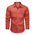 thumbnail image 1 of A Camisa Cargo Militar Con Botones De Manga Larga For Hombre, 1 of 2