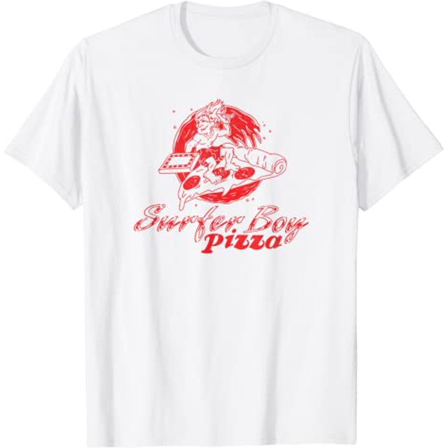 Stranger Things Camiseta Surfer Boy Pizza Employee con parte delantera trasera superior JadeP Camiseta deportiva casual de manga corta