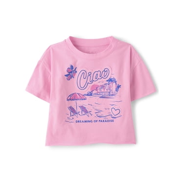 The Children's Place Girls Short Sleeve Applique Graphic Top, Sizes XS-XXL