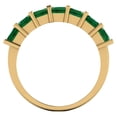thumbnail image 5 of 1.75 ctw Wedding Band for Women - 18K Yellow Gold Simulated Emerald Stackable Eternity Ring, 5 of 6