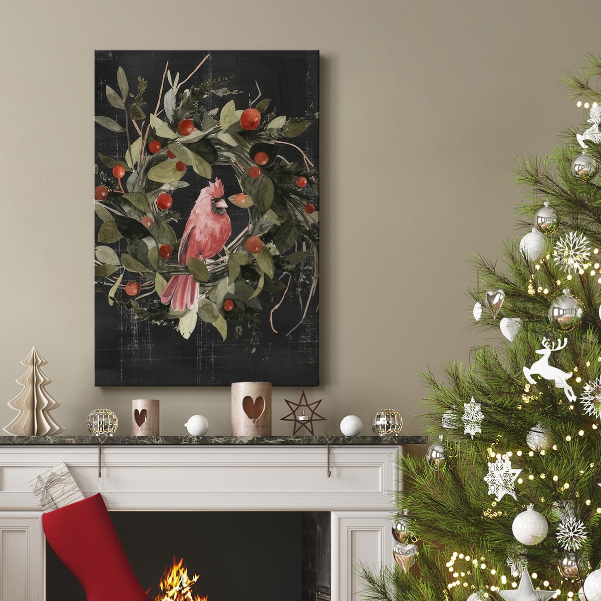 Christmas Cardinal II- Gallery Wrapped Canvas