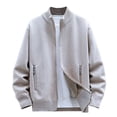 thumbnail image 2 of Blusa y camisa de manga larga con cuello alto para hombre, sudadera deportiva de poliéster de color liso a la moda con cuello alto y manga larga para hombre., 2 of 9