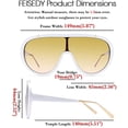 thumbnail image 6 of FEISEDY Oversized One Piece Sunglasses Women Men Fahion Siamese Lenses Retro Design B2580, 6 of 7
