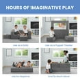 thumbnail image 3 of Delta Children Convertible Sofa and Play Set for Kids and Toddlers Modular Foam Couch and Flip Out Lounger with 2 Ottomans, Grey, 3 of 11