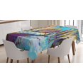 thumbnail image 1 of Fine Art Tablecloth, Winter Cityscape Urban Park with Trees Snowy Grass Acrylic Style Vibrant Image, Rectangular Table Cover for Dining Room Kitchen, 60 X 84 Inches, Multicolor, by Ambesonne, 1 of 3