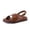 Cognac, variant on Eden Footbed Sandals for Women, Comfortable Arch Support Womens Sandals with Platform, Slingback Strap and Memory Foam