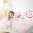 thumbnail image 3 of Manfei Cute Butterflies Bedding Comforter Set,Cherry Blossom Twin Comforter Sets,Light Pink Bedding Set For Princess,Super Cozy Room Decor Reversible,2pcs, 3 of 7