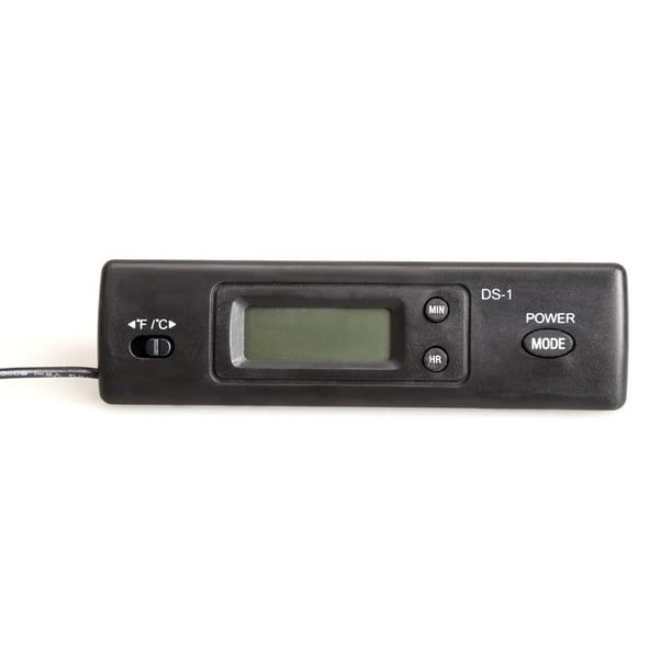 Termómetro digital Pantalla LCD automática Reloj de entrada y salida para vehículo doméstico y automóvil