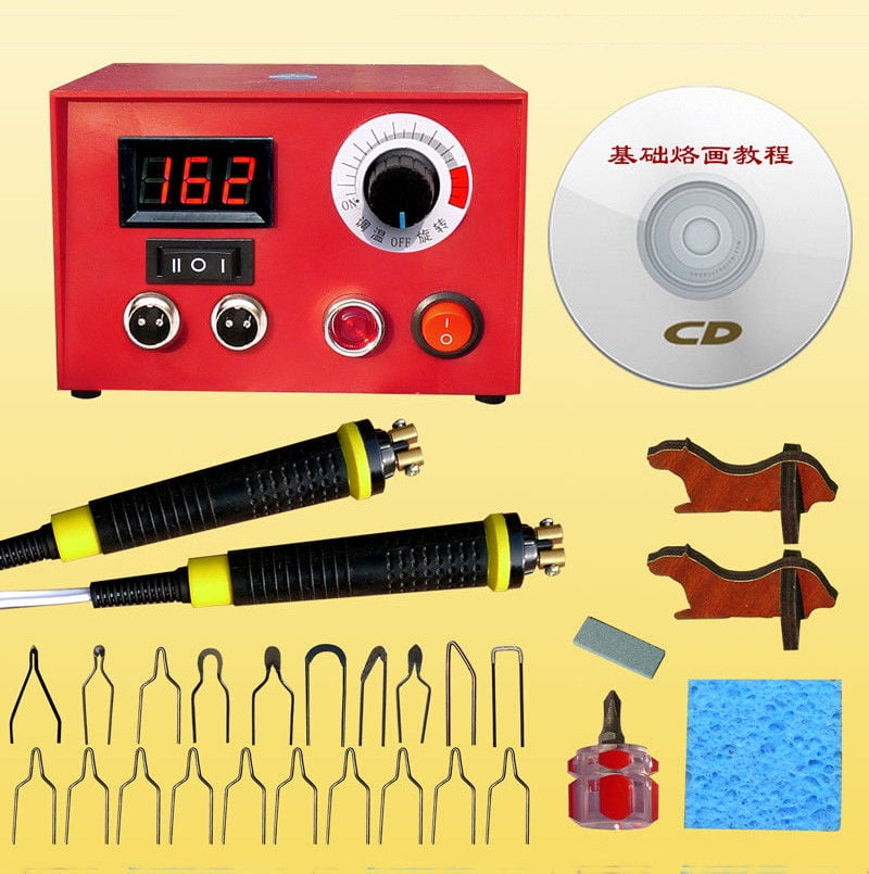 Wood Burning Tool 110V 50W Multifunction Pyrography Machine 20Pcs