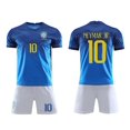 thumbnail image 1 of Nueva camiseta de fútbol para niños 2021/2022 10 # Neymar Jr camisetas de fútbol traje amarillo pantalones cortos/calcetines Set-10 Bule-20 BmatwkZeng Bmatwk Jersey, 1 of 2