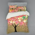 thumbnail image 2 of Ambesonne Tree Bedding Set 3 Pcs, Watercolor on Retro Newspaper, Twin XL, Multicolor, 2 of 3
